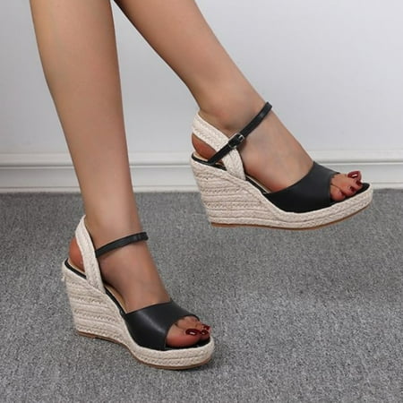 

Aayomet Sandals for Women Dressy Summer Fashion Shoes Cork Wedge Sandal Ladies Wedges Sandals Casual Platform Wedge Heel BK1 8