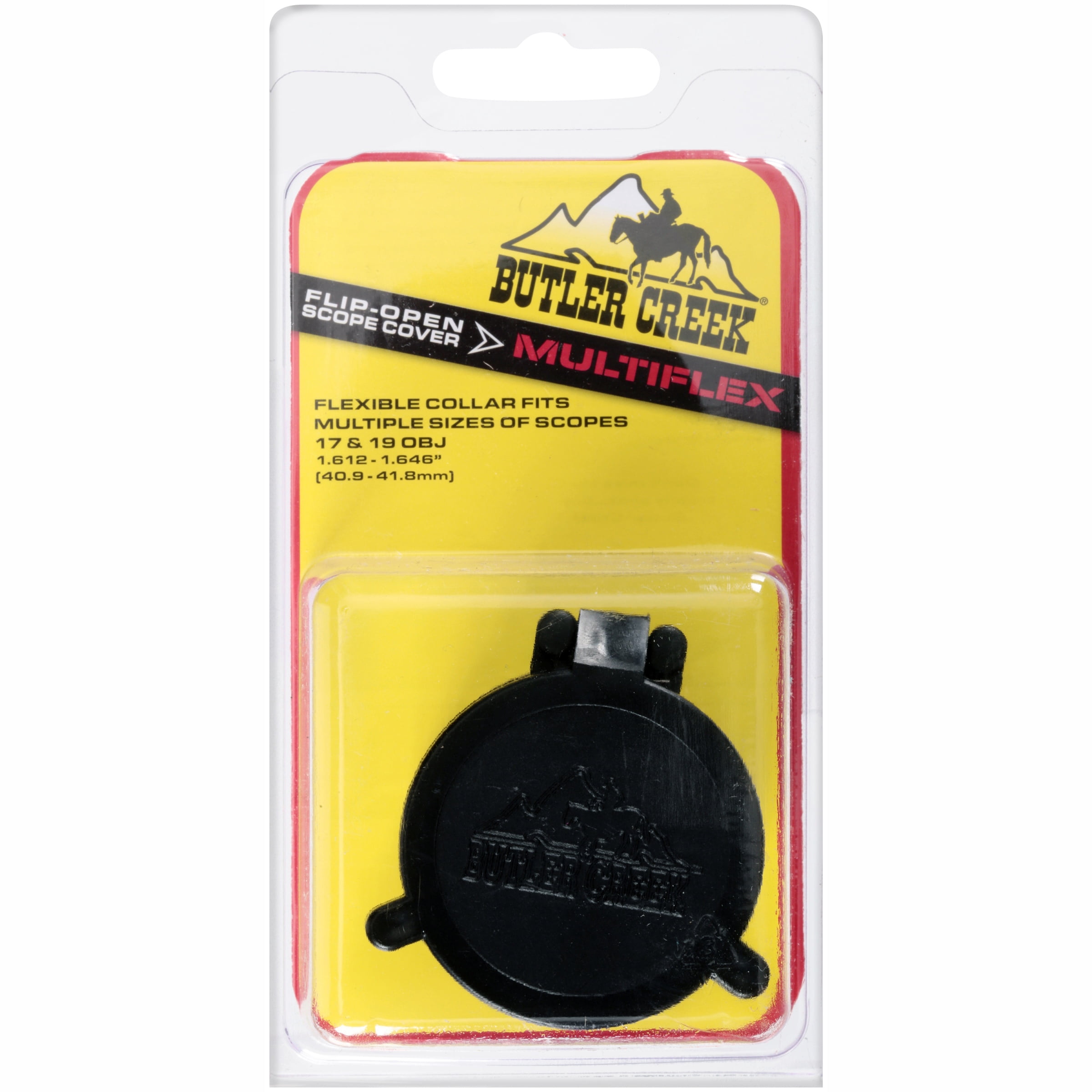 BUTLER CREEK MULTI-FLEX FLIP-OPEN OBJECTIVE LENS COVER SZ 9-10 BLACK
