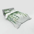 thumbnail image 2 of Ambesonne Eucalyptus Leaves Bedding Set 4 Pcs, Leafy Branches, Calking, Fern Green Pastel Yellow, 2 of 2