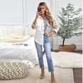 thumbnail image 4 of Fjuchai Womens Button Shirts Spring Fall Lapel with Pocket Long Sleeve Tees Shirt for Female S-XL, 4 of 9