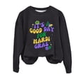 thumbnail image 1 of VBARHMQRT Plus Size Sweatshirt Womens Mardi Print O Neck Sweatshirt Round Neck Fit Pullover Tops Fashion Long Sleeve Workout Shirts Loose Blouse, 1 of 3