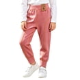 thumbnail image 4 of Antinious Boys Girls Solid Fleece Lined Elastic Waist Full Length Pants Leggings, 4 of 5