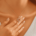 thumbnail image 3 of Joyeria Mujer Collare De Plata 925 Collares Rosas Dijes Xtellar dorado, 3 of 3
