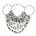 thumbnail image 3 of Cadena corporal con cuentas, joyería de tamaño ajustable, joyería corporal moderna, atuendo sin mangas Negro Blanco, 3 of 8