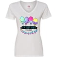 thumbnail image 3 of Inktastic I'm Just Here for the Sweets with Spun Sugar Candy Women's V-Neck T-Shirt, 3 of 5