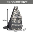 thumbnail image 2 of Bolso de pecho para viajes al aire libre para hombres: bolso de pecho táctico de campo con camuflaje de tela Oxford, 2 of 5