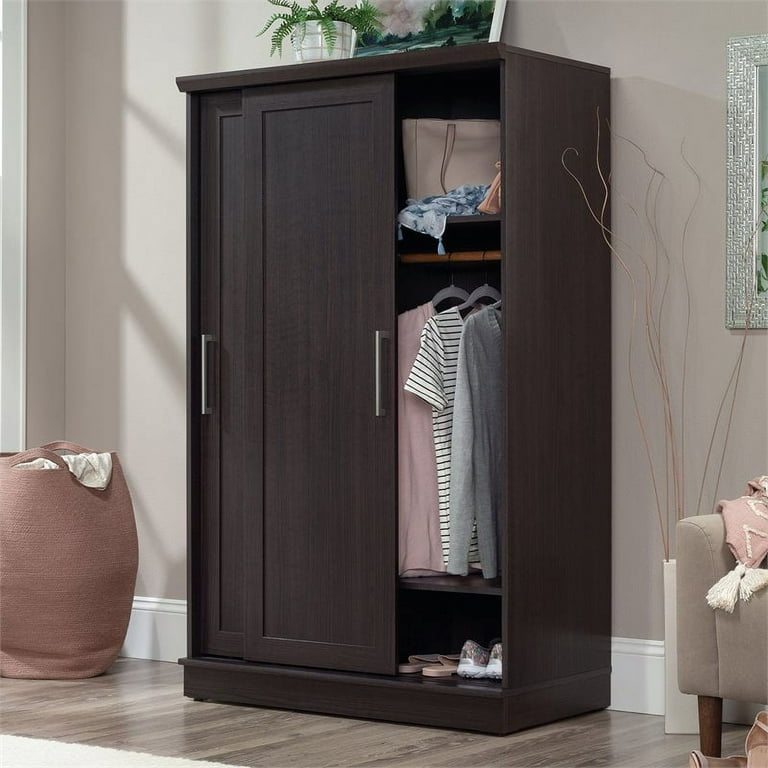 Sauder HomePlus Sliding Door Wardrobe Cabinet Dakota Oak Finish