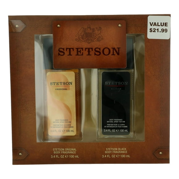 Set de regalo Stetson by Stetson para hombre con 100 ml original y negro