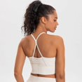 thumbnail image 4 of Sólido a prueba de golpes deportes Push Up Yoga Bra Top entrenamiento Quilck chaleco transpirable seco mujeres ropa deportiva gimnasio Fitness entrenamiento, 4 of 5