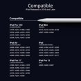 thumbnail image 4 of Lápiz óptico para iPad de 9.ª y 10.ª generación: lápiz activo con carga rápida 2X compatible con iPad Pro de 11"/12,9"/M4, iPad Air 3/4/5/M2, iPad 6-10, iPad Mini 5/6 Gen 2018-2024, color blanco, 4 of 5