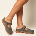 thumbnail image 5 of hoksml Women Round Toe Cutout Mule Clogs, Buckle Ankle Strap Slip On Low Wedge Casual Shoes, 5 of 5