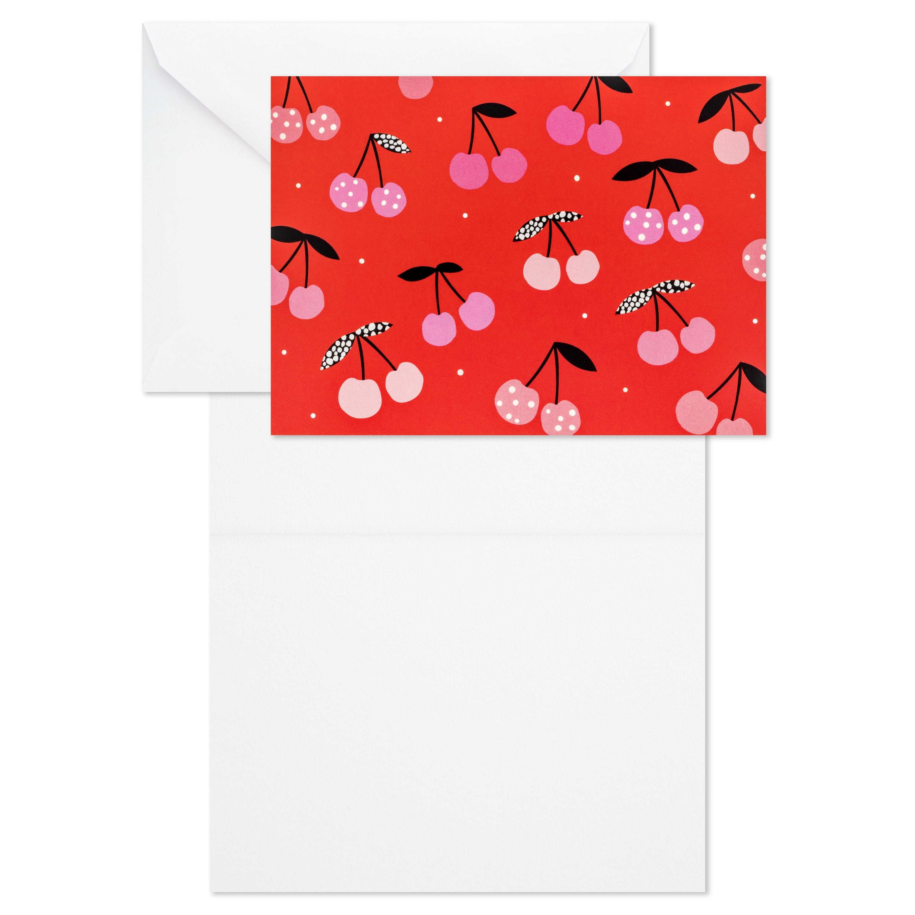 Hallmark Blank Notes (Cherries on Red), Pack of 20
