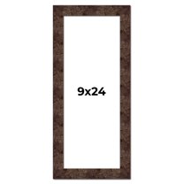 9x24 Frame Brown Burl Real Wood Picture Frame Width 1.625 Inches | Interior Frame Depth 0.5 Inches