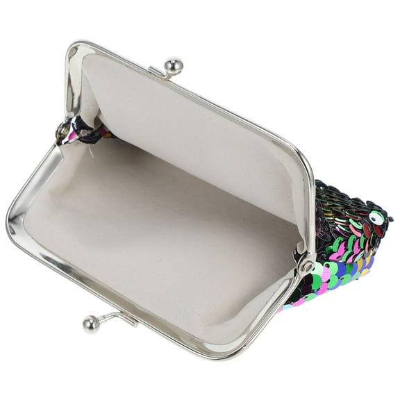 PAMINGONO 1pc Colorful Sequins Coin Purse For Mini Stylish Change Wallet Durable Cosmetic Bag For Cards And Coins