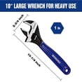 thumbnail image 4 of Llave ajustable WORKPRO con mordaza ancha de acero Cr-V de 25,4 cm, 4 of 7