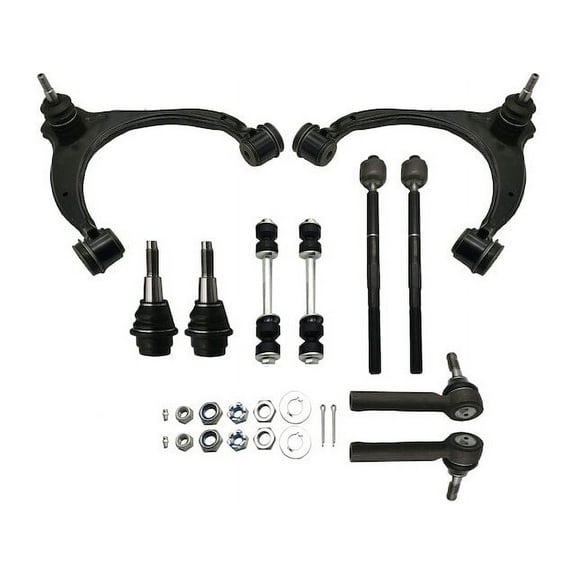 Front Upper Control Arm Kit - 10 Piece - Compatible with 2014 - 2018 Chevy Silverado 1500 (with Stamped Steel Control Arms) 2015 2016 2017