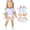 White, variant on Doll Clothes Set For 18 Inch Doll, Christmas Halloween Costume Dress, Elastic Material Fashion Clothing, Independence Creative Play Outfit, Girls Gift Doll Accessories