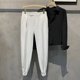 thumbnail image 4 of Pantalones de traje de sastrería social recortados para hombre, de negocios, de seda de hielo, elásticos, de verano, rectos y holgados, 4 of 5