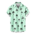 thumbnail image 1 of Mens Camisetas de Verano Casual Cuello Impreso Botón de Manga Corta Moda Cardigan Bolsillo Superior, 1 of 4