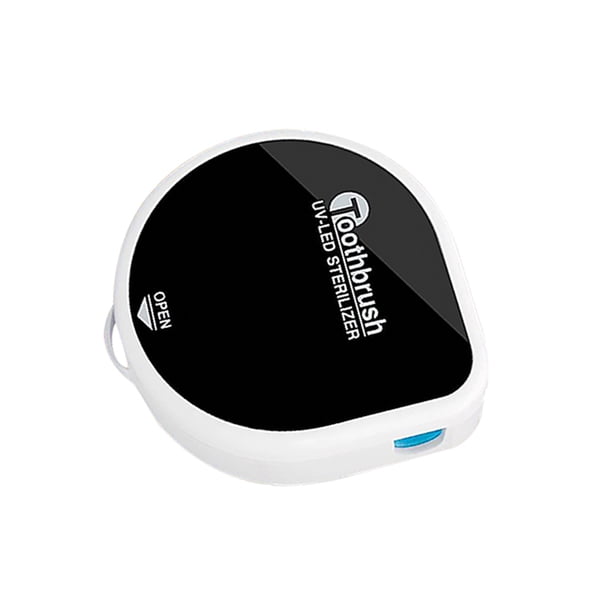 Cepillo de dientes inteligente portátil Caja de limpieza UV Estuche de viaje para cepillo de dientes automático de viaje para el hogar con cuentas LED UV, Blanco Eigraketly HA5049-02B