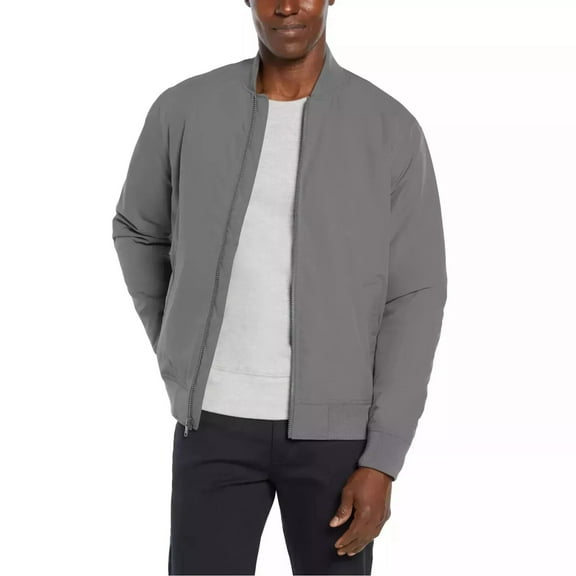 Banana Republic Men's Full-Zip Bomber Jacket| Grey, XXL