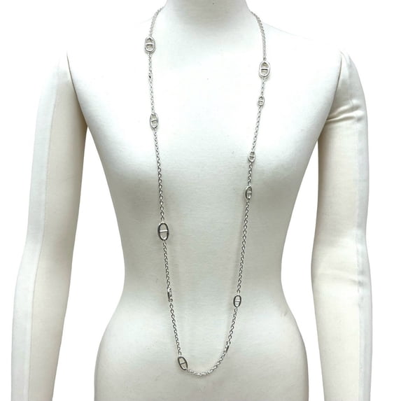 Pre-Owned HERMES Chaine d'Ancre Farandole Necklace in 925 Sterling Silver with Chain, 95127