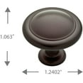 thumbnail image 5 of Franklin Brass 1-1/4" Round Ringed Knob in Satin Nickel, 25-Pack, 5 of 7