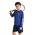 thumbnail image 2 of Xdegoge Boys Athletic Long Sleeve T-Shirt Moisture Wicking Quick Dry Tops Comfort Sport Activewear for Tennis Training, 2 of 5