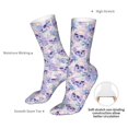 thumbnail image 4 of KLL white Skull crystal flower Print Womens Crew Socks Athletic Middle Tube Long Socks Novelty Socks Gifts For Men, 4 of 7