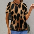 thumbnail image 6 of Animal Print Patterns Women's Short Sleeve Tops Casual Blouses T Shirt, 6 of 6
