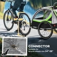 thumbnail image 6 of Aosom 3-in-1 Walk/Jog/Ride Child Baby Bike Trailer for Kids 2 Seater, Bike Stroller for Toddler Wagon, Double Bicycle Trailer Accessory, Green, 6 of 9