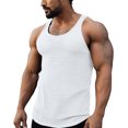 thumbnail image 2 of Domuza Mens Knitted Tank Tops Casual Sleeveless See Through Mesh Tank Tops Beach Muscle Knit Vest White S, 2 of 5