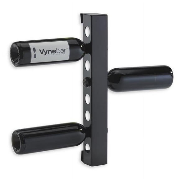 Vynebar  8 Polished Black Vertical Wine Rack