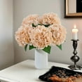 thumbnail image 6 of 8pcs Fake Flowers Silk Hydrangea Artificial Flowers Bouquets Faux Hydrangea Stems for Home Table Centerpieces Wedding Party Decoration, 6 of 15