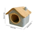 thumbnail image 6 of Cats and Dog House Winter Warm Small Dog Cats and Dog Four Seasons Warm Removable and Washable Dog House Cats Bed Pet Supplies New Christmas Decor Style-H108, Blue, One Size, 6 of 6