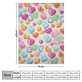 thumbnail image 4 of ONETECH Colorful Valentine's Day Candy Hearts Throw Blanket Soft Cozy Plush Flannel Blanket Lightweight Bed Blanket for Sofa Couch Bed Romantic Valentine's Day Gift for Wife Girlfriend, 4 of 6