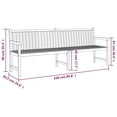 thumbnail image 4 of vidaXL Garden Bench 228 cm Solid Teak Wood, 4 of 5