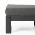 thumbnail image 2 of WestinTrends Montara Outdoor HDPE Patio Ottoman with Waterproof Olefin Cushions, Gray/Gray, 2 of 15