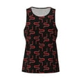 thumbnail image 4 of Fotbe Red Snake Pattern Men's Quick Dry Workout Tank Top Gym Muscle Tee Fitness Bodybuilding Sleeveless T Shirt Breathable Workout Shirt-3X-Large, 4 of 9