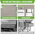thumbnail image 6 of PETSCOSSET Chicken Coop with Run - Mobile with Wheels and Tray - Gray, 6 of 8