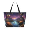 thumbnail image 2 of Honeii Magical Bees Twilight River for Tote Bag with Adjustable Strap,Beach Bag, Waterproof Sandproof Beach Tote Bag, Large Capacity Foldable Beach Bags, 2 of 7
