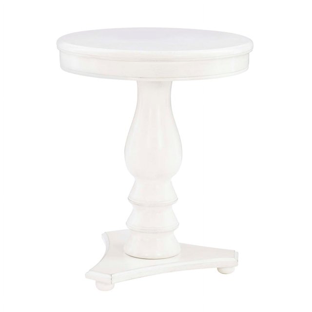 Linon Bree Table d'Appoint en Bois, Blanc