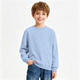 thumbnail image 2 of Kids' Sweatshirt Crewneck Long Sleeve Casual Pullover Basic Comfortable Classic Fit Solid Color Fall Top, 2 of 5