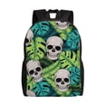 thumbnail image 1 of Disketp Skull and Palm Leaves Mochila Unisex de Apertura Lateral Completa, Mochila para Laptop para Escuela, Trabajo y Viajes, 1 of 8