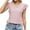 Pink-08, variant on Mittory Womens Plus Size T Shirt V Neck Loose Fit Ruffle Sleeve Summer Hollow Casual Tops Blouse