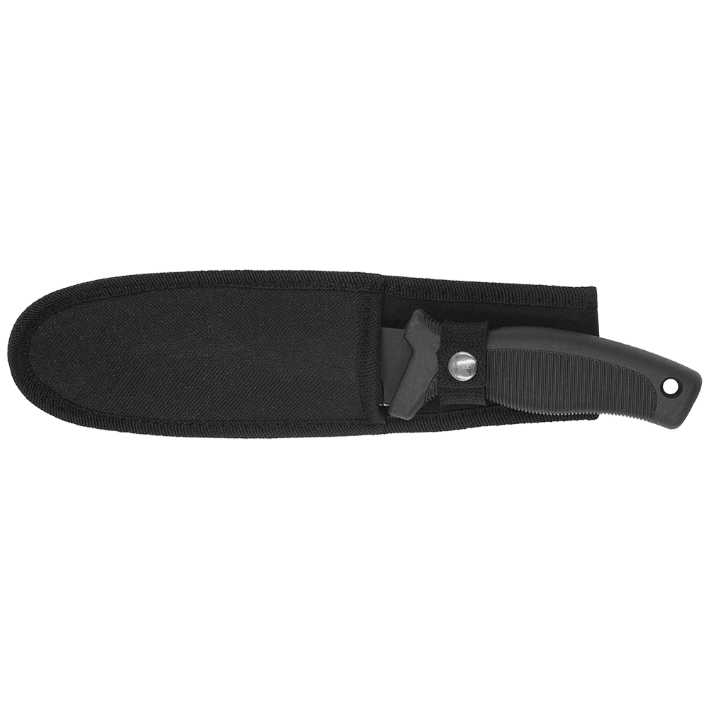 Zenport 14032E Hunting Knife with Sheath, 10.6-Inch, 5.9 Inch Stainless Steel Blade, Black - 12 Pack