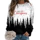 thumbnail image 3 of Gibobby Sudadera de Navidad para mujer Blusa holgada con cuello redondo y estampado de Navidad para mujer, camisetas de entrenamiento de manga larga a la moda(Negro,G), 3 of 5