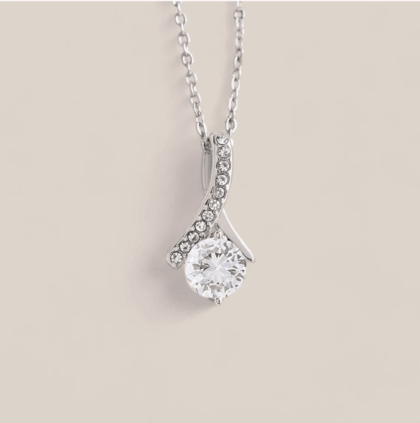 Bonus Daughter From Stepfamily, Father Stepdaughter Necklace, To My Bonus Daughter Necklaces With Led Jewelry Box & Message Card #22, White Alluring Necklace