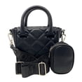 thumbnail image 4 of Bandolera Steve Madden BBABI acolchada con asa superior negra, 4 of 4