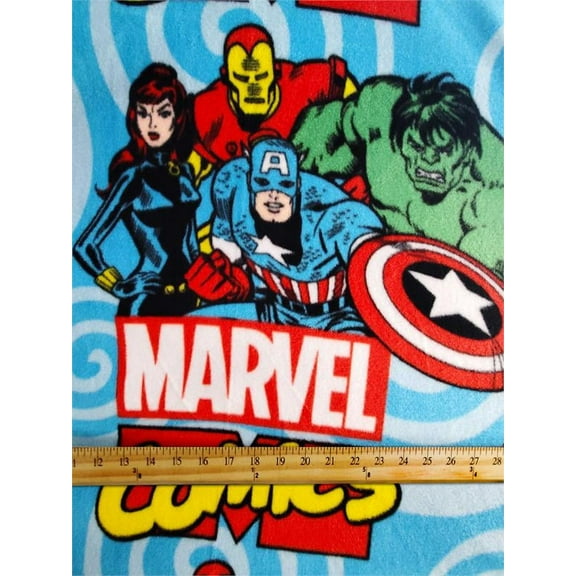 Fleece MARVEL'S COMICS Printed Fabric - JUSTICE LEAGUE /58" Wide/ Sold by Yard
